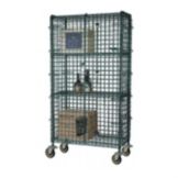 Focus Foodservice Green Epoxy 24 x 48 x 63 In Mobile Security Cage Kit