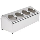 S/S 4-Hole 1-Line Flatware Dispenser