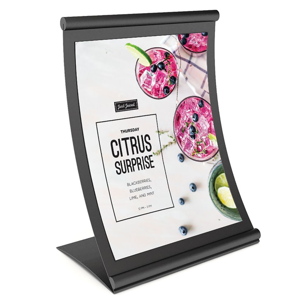 Concurva&reg; Black Counter Top 8.5" x 11" Sign Holder