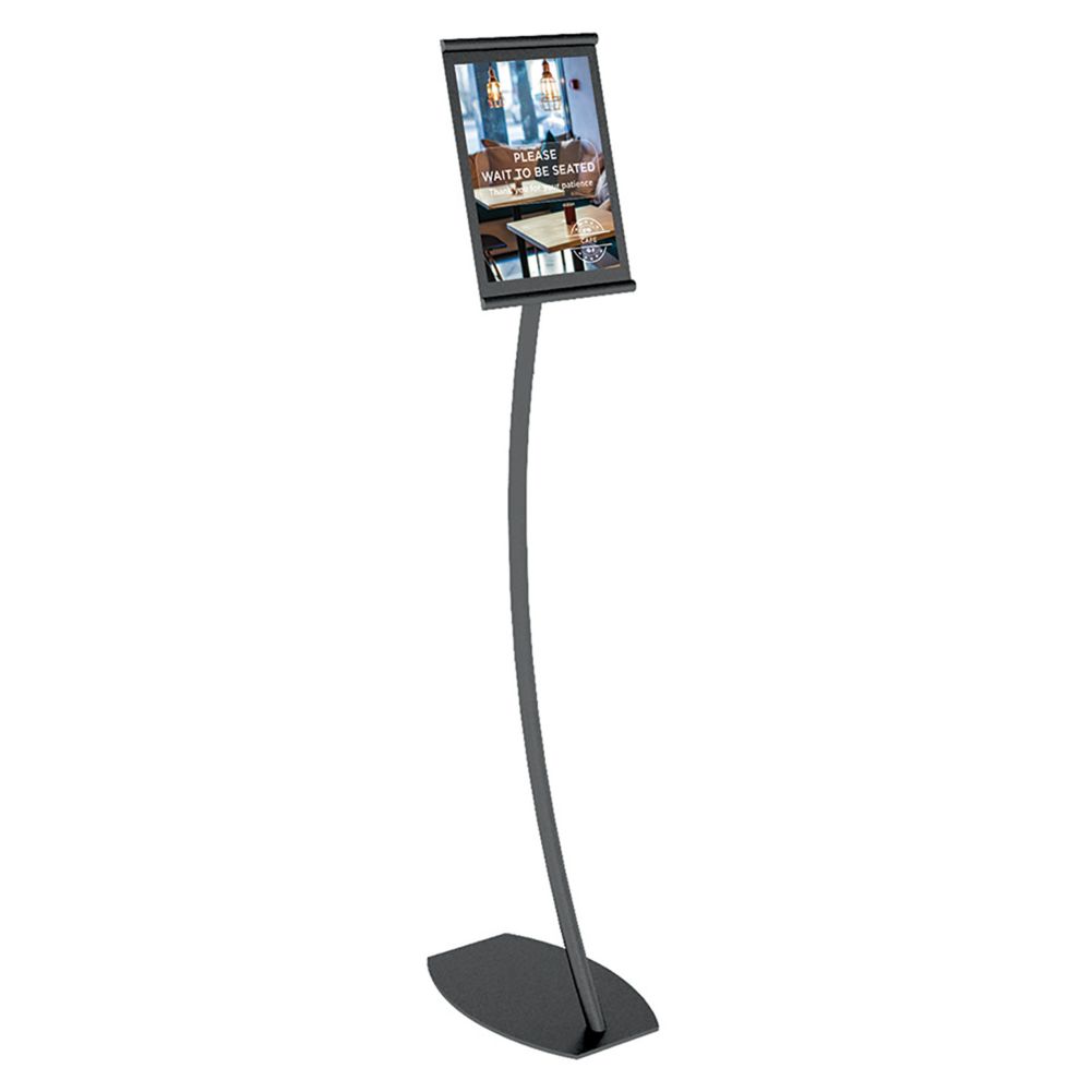 Linea&reg; Black Freestanding Display, 11" x 8.5" Insert