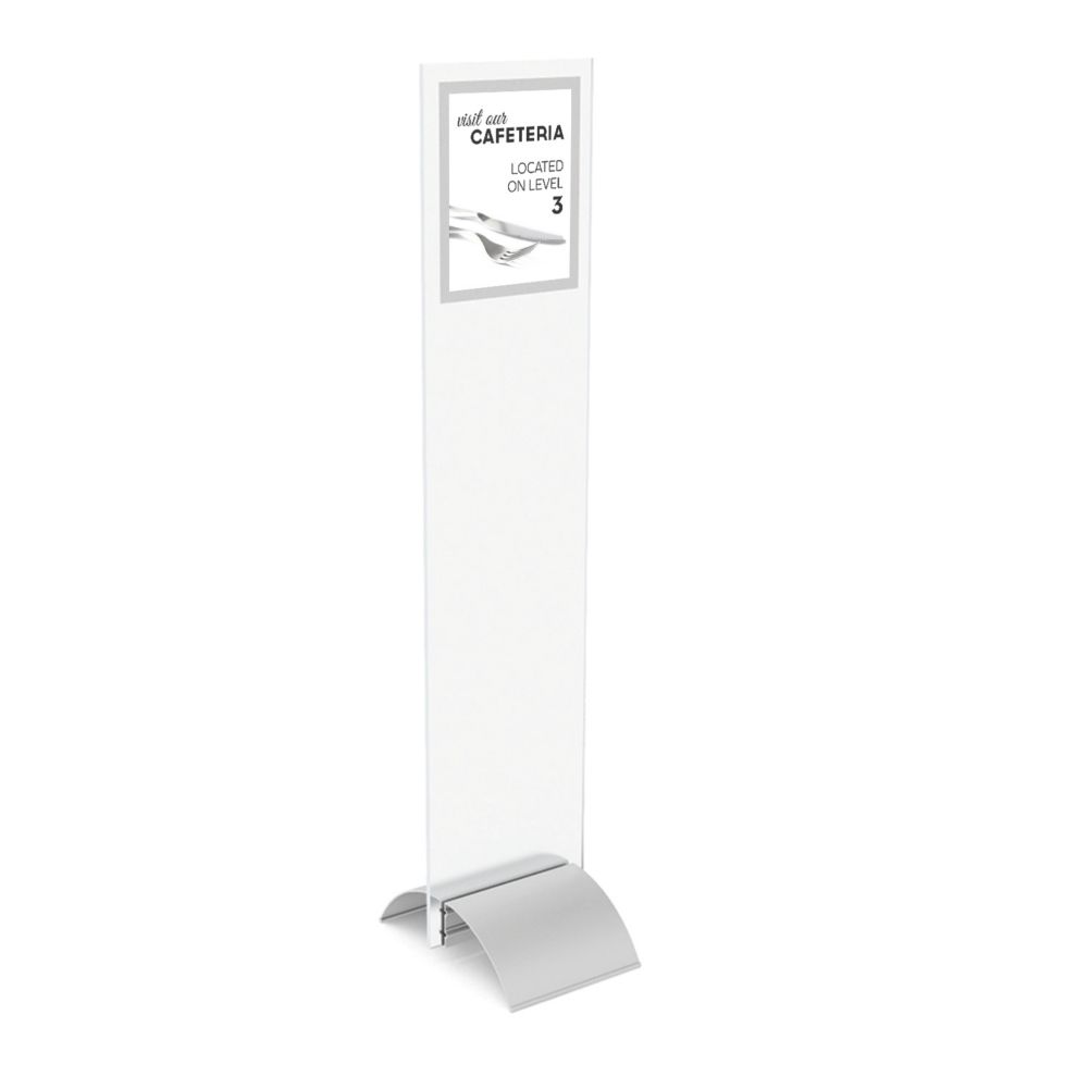 AeroLinea&reg; Frosted Crystal Freestanding Sign, 56" x 12"