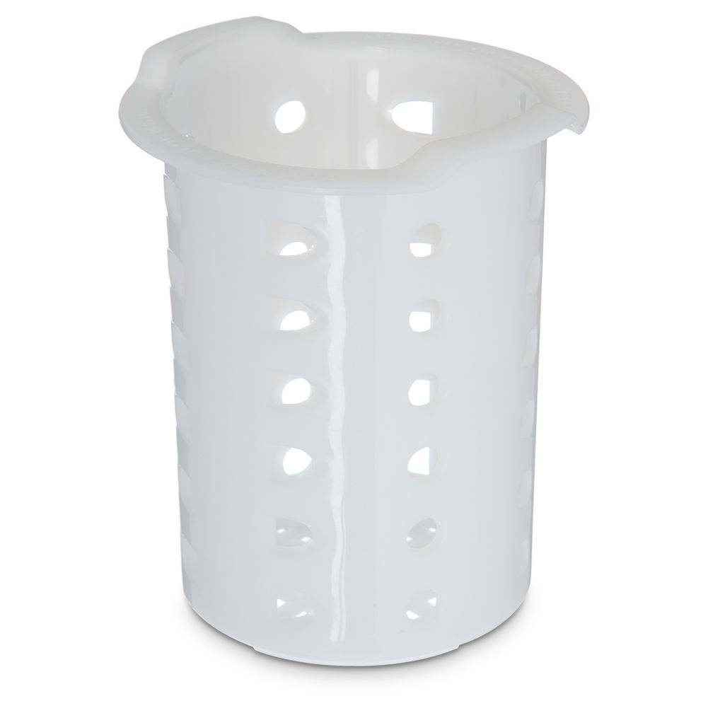 Perma-Sil&trade; White Poly Silverware Cylinder