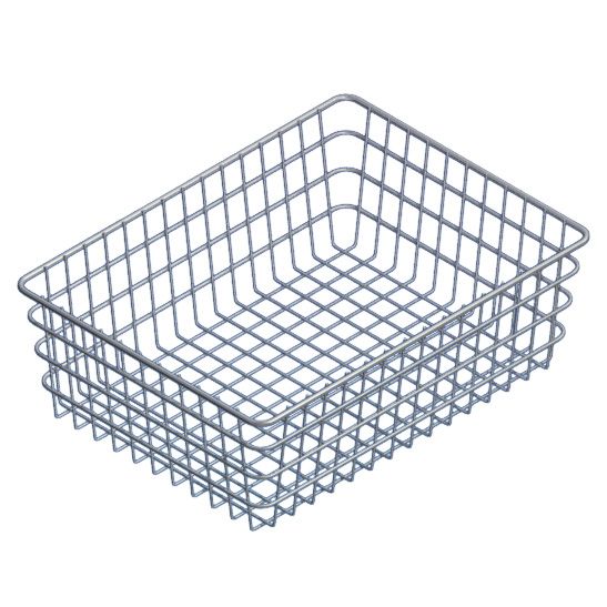 Utility Basket, Chrome Plated, 14 x 18 x 6