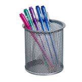 Design Ideas Silver Mesh Pencil Cup