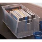 Design Ideas Silver Mesh DVD Box