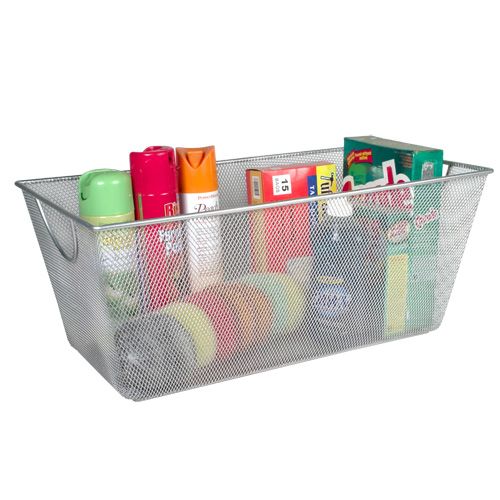 Design Ideas 20"x11.5" Long Silver Mesh Storage Nest