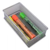 Design Ideas DrawerStore&trade; 3"x6" Silver Mesh Basket
