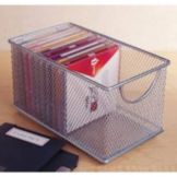 Design Ideas 8"x4.5" Silver Mesh Zip Box