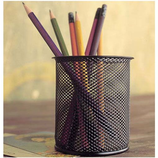 Design Ideas Black Mesh Pencil Cup