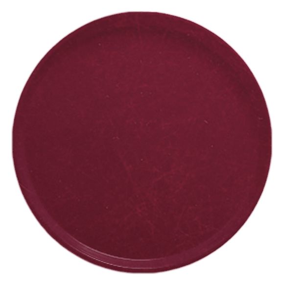 Cambro&reg; Camtray&reg; 16" Burgundy Wine Round Serving Tray