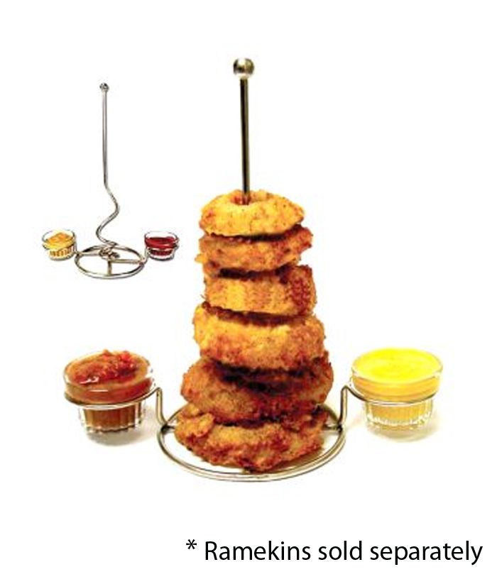 S/S Spiral Onion Ring Tower Holder, 12" x 6" x 6"