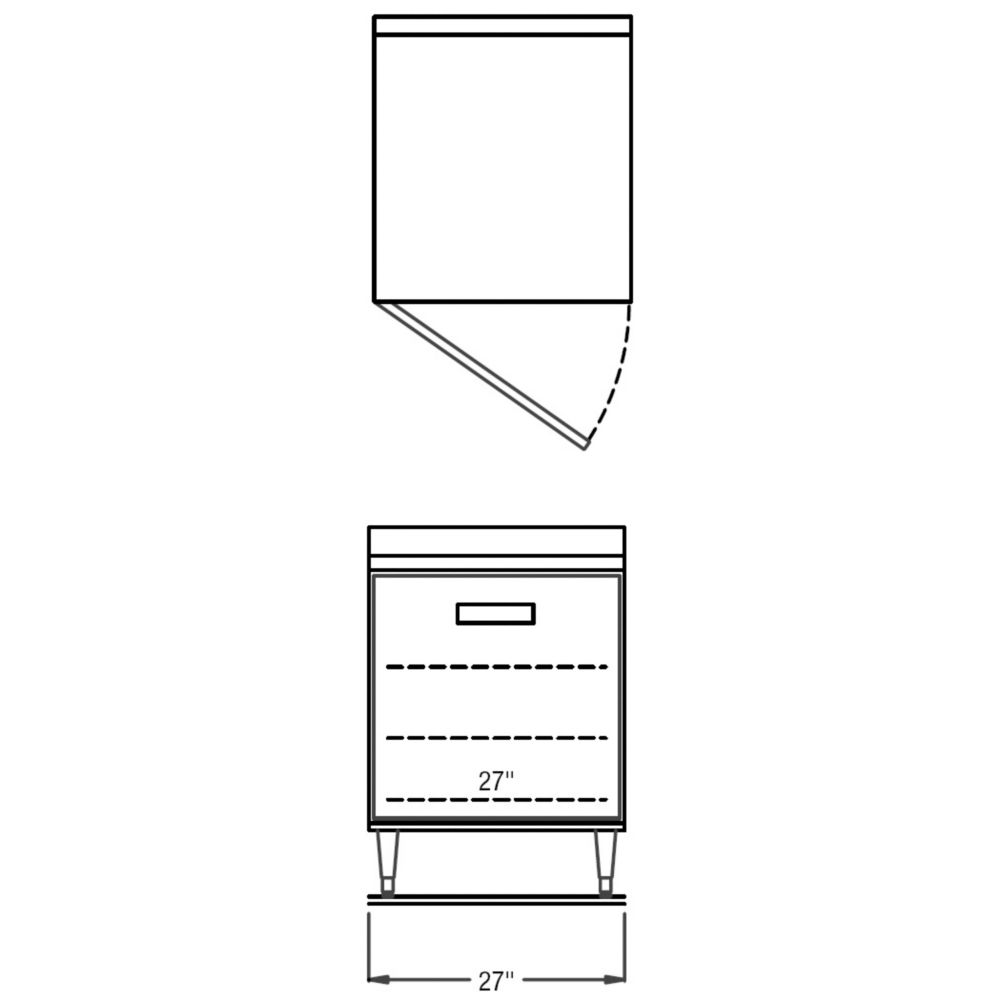 Randell&reg; 27" Refrigerated Back Mount Work Countertop