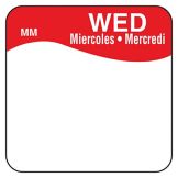 DayMark MoveMark&trade; Trilingual 1" Wednesday Day Square