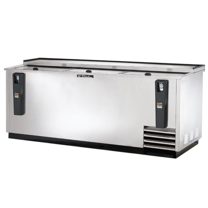 True&reg; S/S Deep Well Underbar Bottle Cooler, 32.5 Cases / 12 oz Cans
