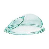 Delfin 15 in. Round Acrylic Green Glass Color Self Closing Dome