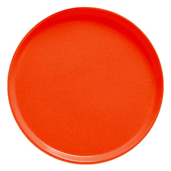 Cambro&reg; Camtray&reg; 16" Orange Pizzazz Round Serving Tray