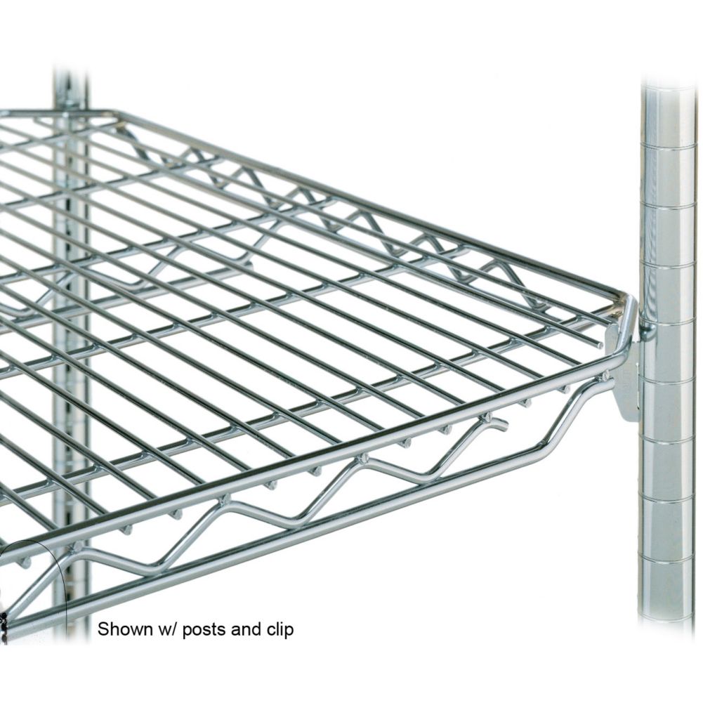 Metro&reg; qwikSLOT&trade; 18 x 48" Chrome Finish Wire Shelf