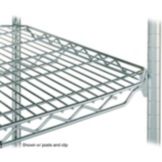 Metro&reg; qwikSLOT&trade; 18 x 48" Chrome Finish Wire Shelf