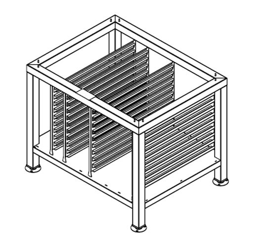 Alto-Shaam S/S 29-7/16" Stationary Stand w/ Pan Slides and Shelf
