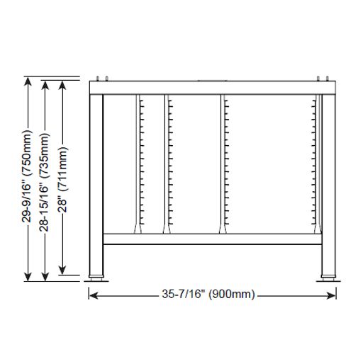 Alto-Shaam S/S 29-7/16" Stationary Stand w/ Pan Slides and Shelf