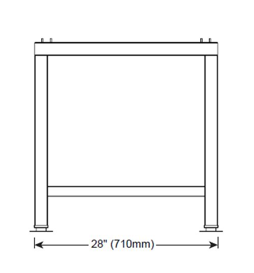 Alto-Shaam S/S 29-7/16" Stationary Stand w/ Pan Slides and Shelf