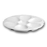 Hall&reg; China White Round Oyster Plate
