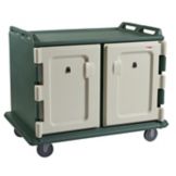 Cambro Granite Green Low 2-Compartment 15 x 20 Tray Meal Delivery Cart