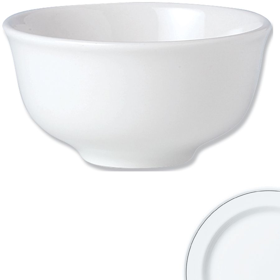 Steelite Simplicity Black Line 8 Oz Club Sugar / Bouillon Cup