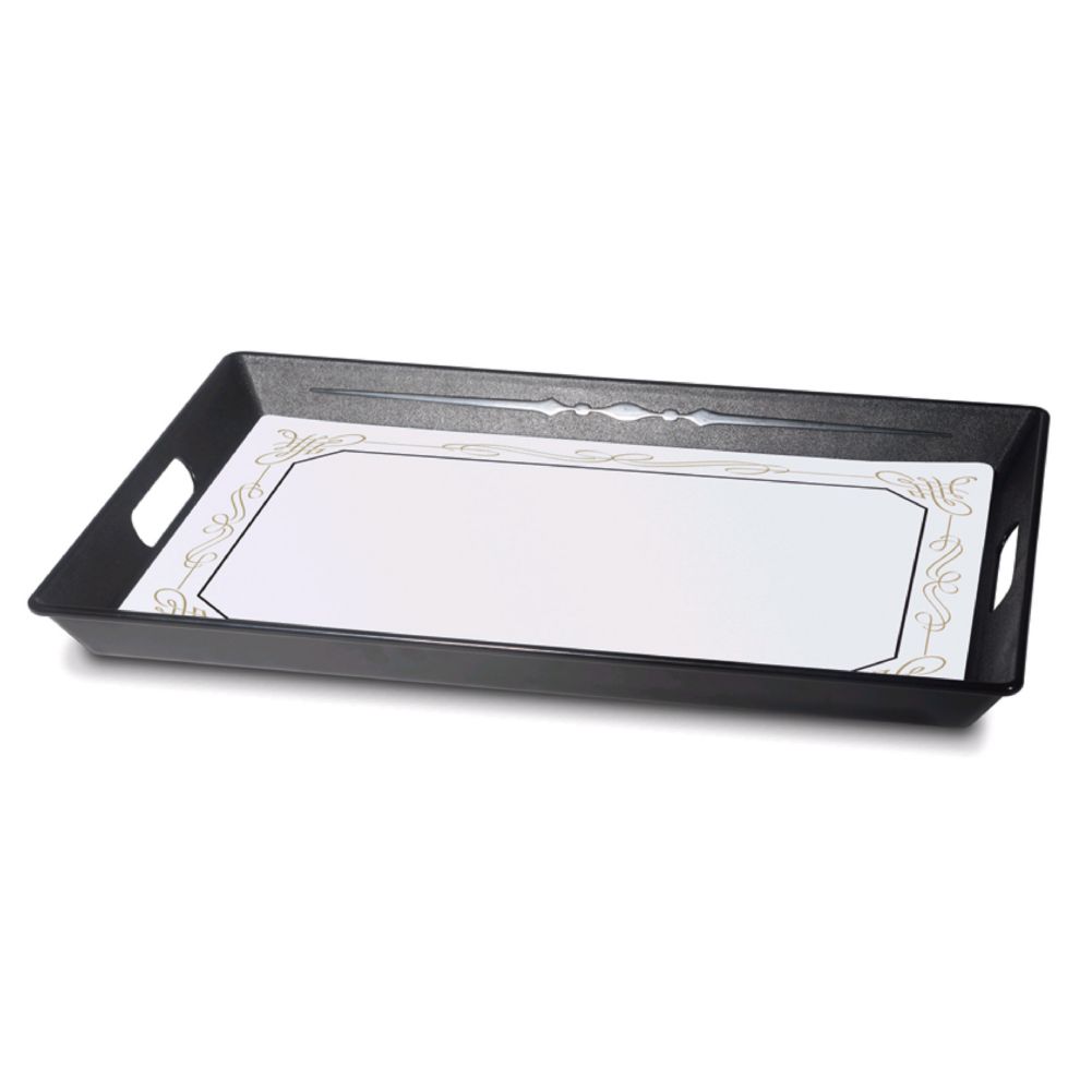 Dinex&reg; Black 20" x 15&frac12;" Room Service Tray