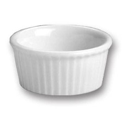 Hall&reg; China Round Bright White 2 Oz. Fluted Ramekin