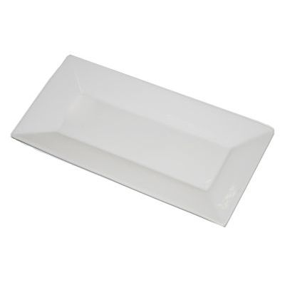 Dover Metals White 15-1/2 x 8" Rectangular Ceramic Mint Tray