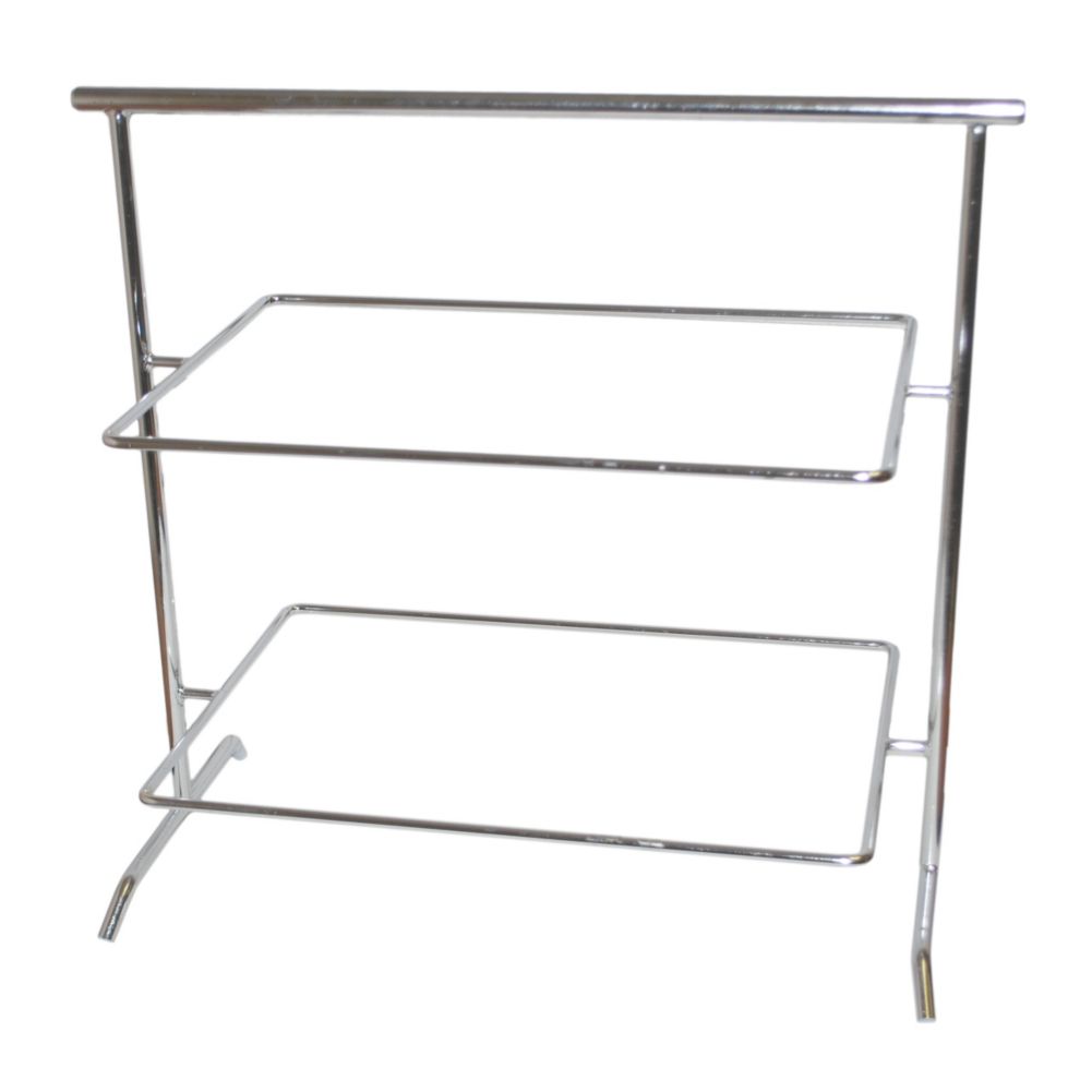 Dover Metal Nickel Chrome 2 Tier Stand