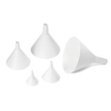 Tablecraft 5-Piece White Plastic Funnel Set