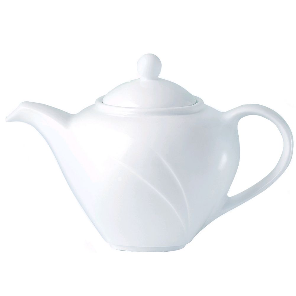Steelite Distinction Alvo White 30 Oz. Teapot with Lid