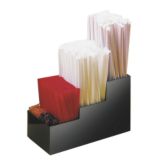 Cal-Mil&reg; 5 Section Black Straw Organizer