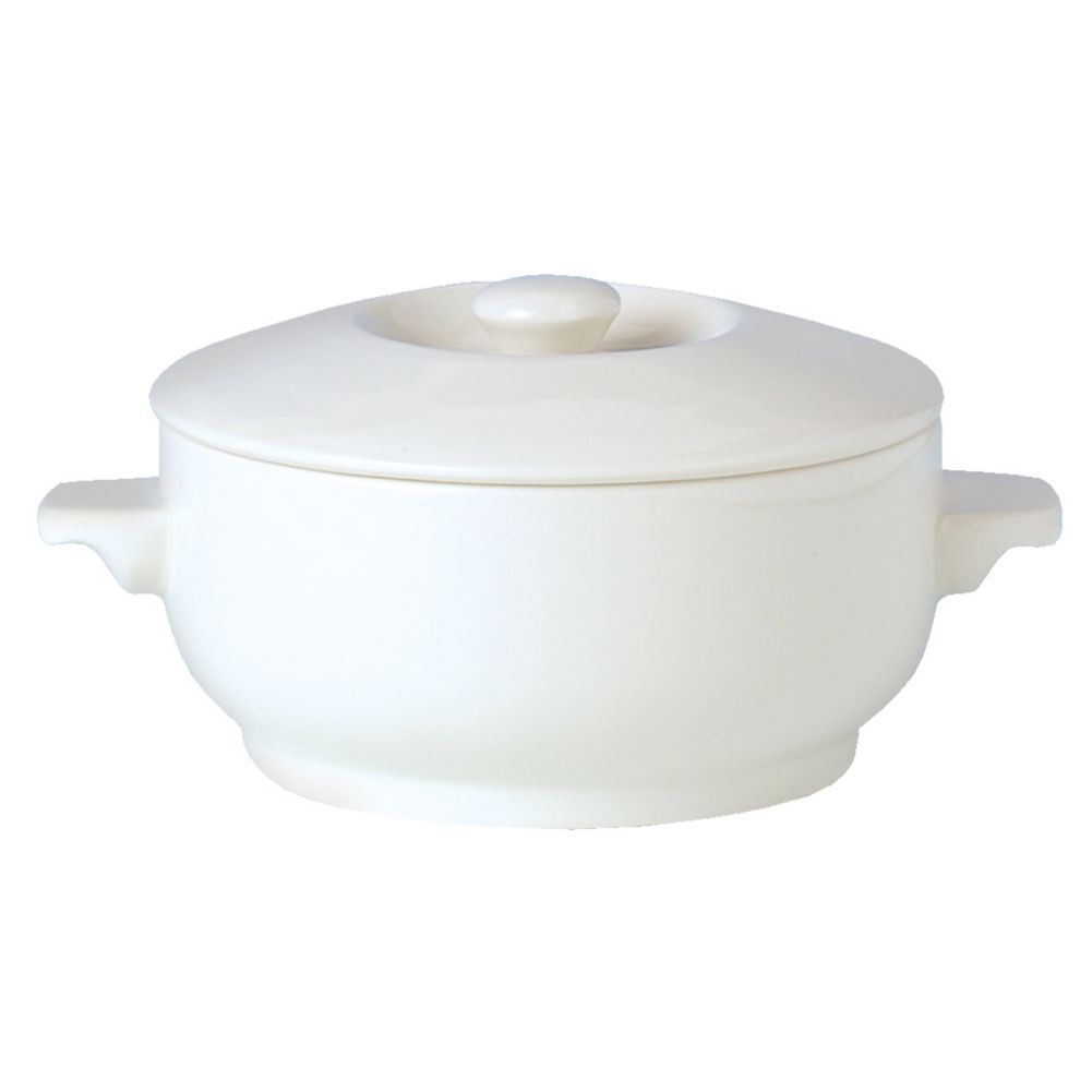 Steelite Performance Simplicity Cookware White 15 Oz Covered Soup Bowl