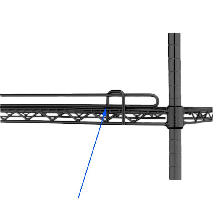 Metro&reg; Super Erecta&reg; 1 x 48" Black Shelf Ledge