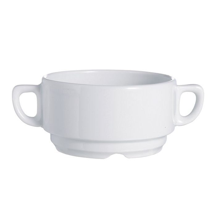 Cardinal Arcoroc Candour White Porcelain Stackable 9 oz. Soup Bowl
