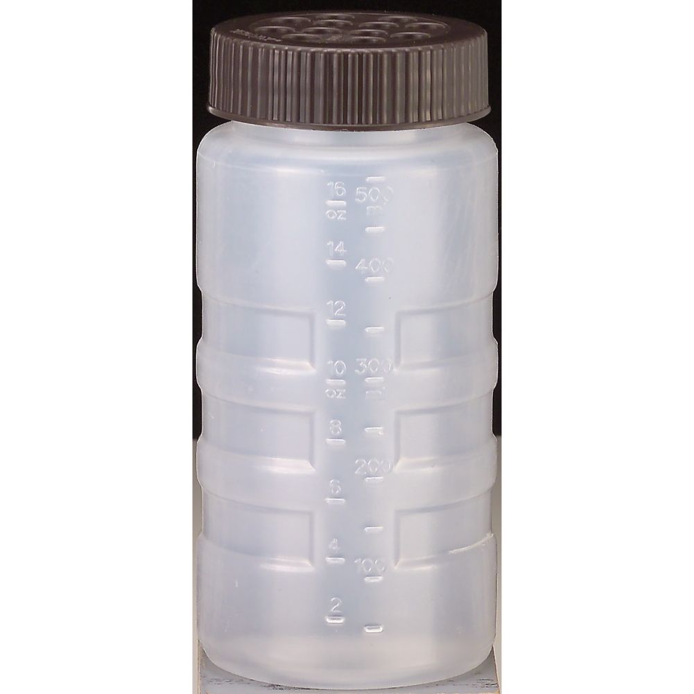Traex&reg; Clear 16 Oz Dredge with Extra Large Brown Lid