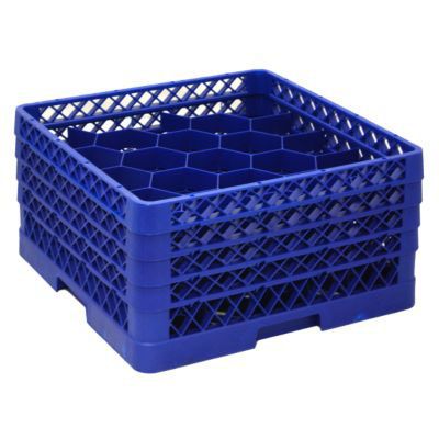 Traex&reg; 20 Compartment Royal Blue 3 Extender Glass Rack
