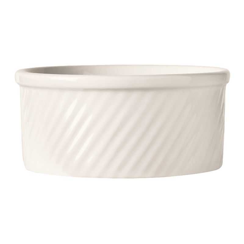 World&reg; Tableware Bedrock 8oz Bright White Round Souffle Dish