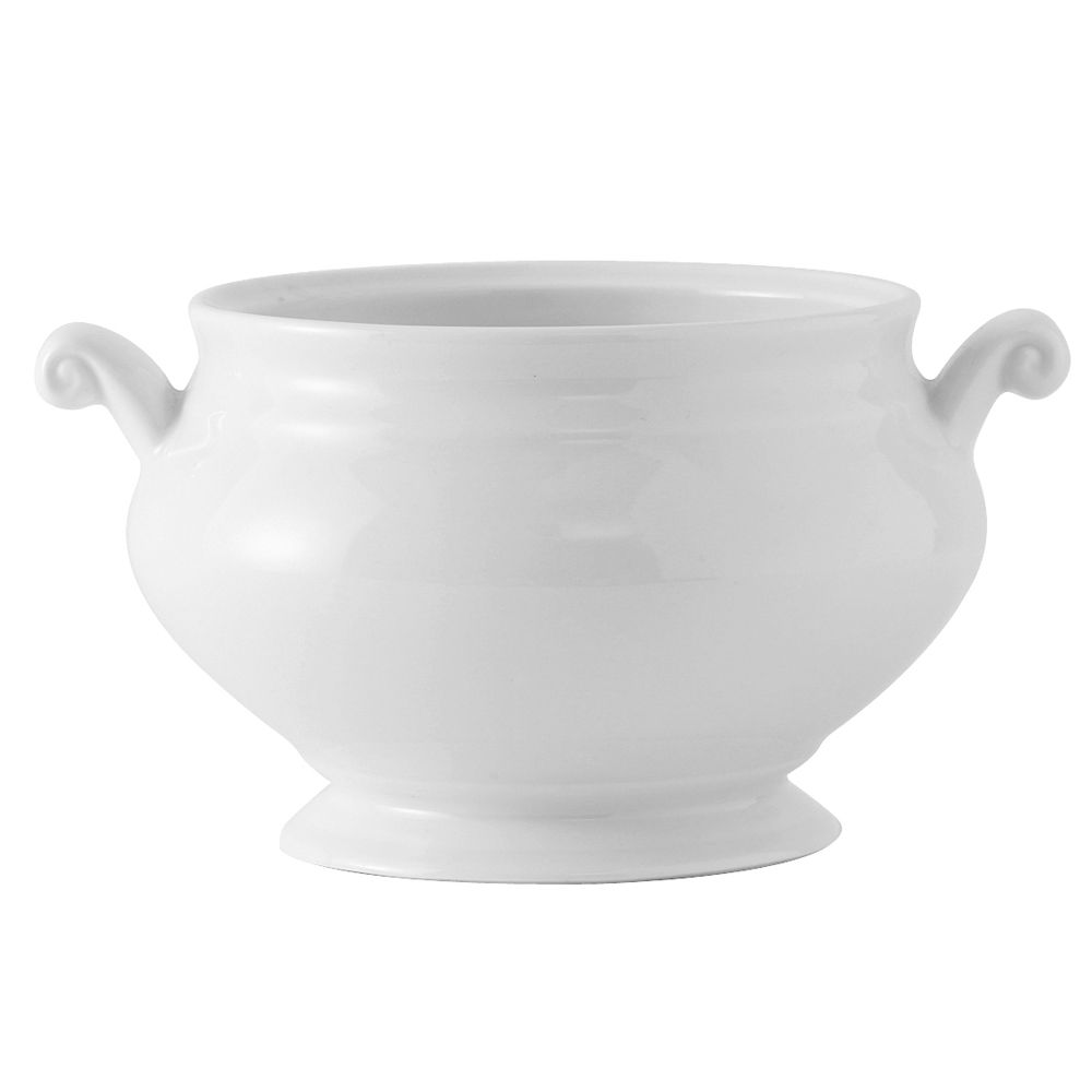 Tuxton&reg; 32 Oz. Porcelain White Soup Tureen