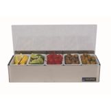 San Jamar&reg; Stainless Steel Non-Chilled Garnish Tray