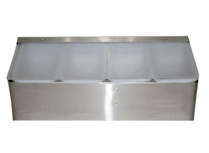Carlisle S/S Condiment Caddy w/ 1-Piece Lid, 4 pt