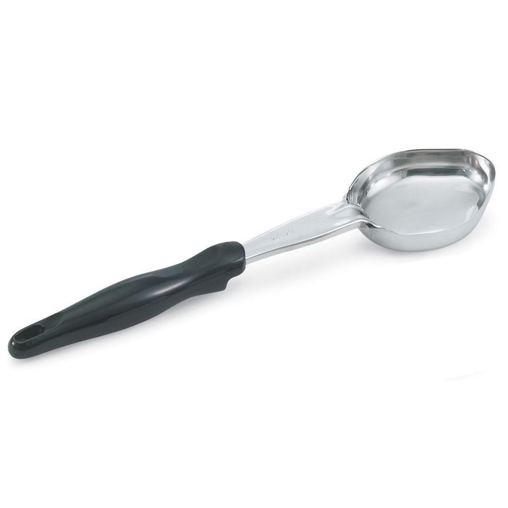 Jacob's Pride Heavy-Duty Oval S/S 4 Oz Solid Spoodle w/ Black Handle