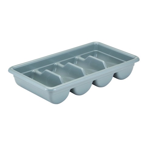 Cambro 1120CBP180 Light Gray Poly 4-Compartment Cutlery Cambro 1120CBP180 Light Gray Poly 4-Compartment Cutlery