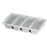 Tablecraft Gray 21" x 12" Cutlery Bin
