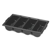 Tablecraft Black 21" x 12" Cutlery Bin