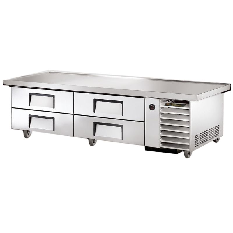 True&reg; S/S 86"W 4-Drawer Refrigerated Chef Base