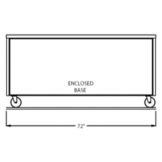 Randell&reg; 72" Enclosed Base Stainless Steel Worktop